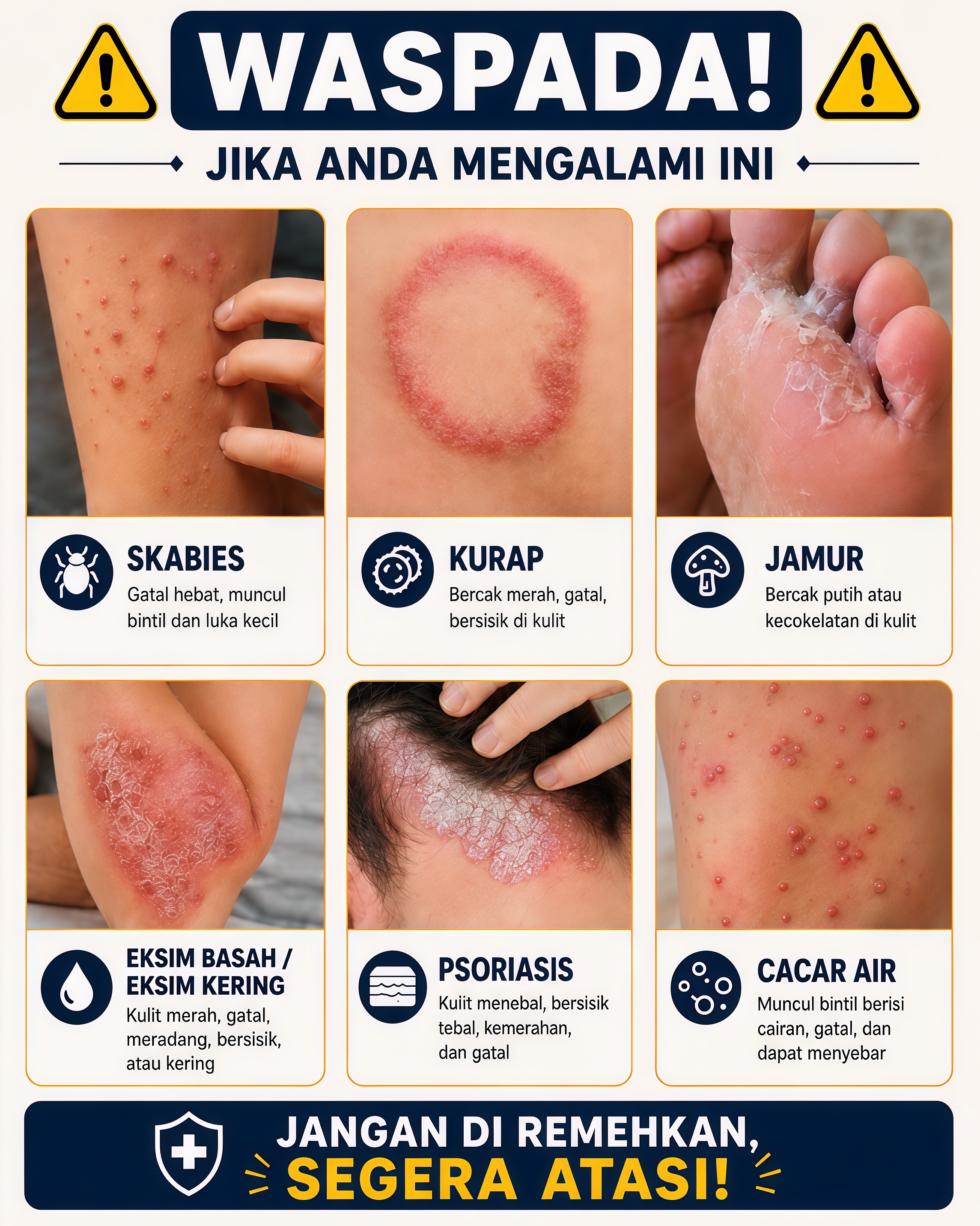 Peringatan masalah gatal kulit